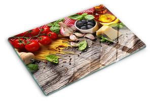 Tocător de bucătărie Bucătărie italiană cu paste și legume