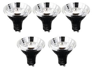 Set de 5 becuri LED GU10 cu Kelvin reglabil în 3 trepte 70mm 6W 500 lm 2200 - 3600K