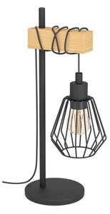Eglo 780173 - Lampă de masă TABODI 1xE27/40W/230V pin/negru