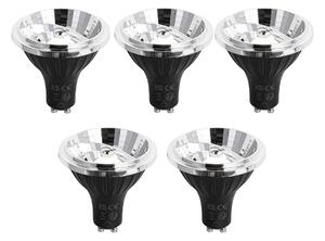 Set de 5 becuri LED GU10 reglabile 70mm 6.5W 600LM 4000K