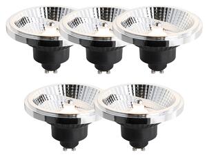 Set de 5 becuri LED GU10 dimabile 111mm 10.5W 770lm 2700K