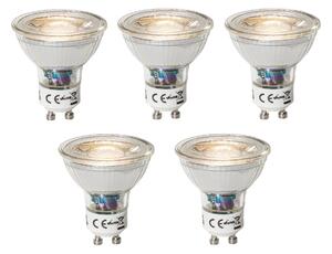Set de 5 becuri LED GU10 reglabile 3W 200 lm 3000K