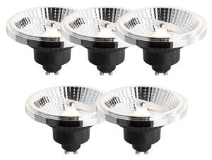 Set de 5 becuri LED GU10 reglabile 111mm 10.5W 770lm 3000K