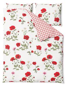 Lenjerie de pat din bumbac pentru pat dublu Bonami Selection Poppy, 160 x 220 cm