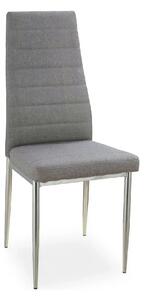 Scaun tapitat H263, gri/crom, stofa clasica/metal, 40X38X96 cm