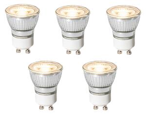 Set de 5 becuri LED GU10 cu 3 trepte de intensitate luminoasă, reglabile, 35 mm, 4 W, 220 lm, 3000 K