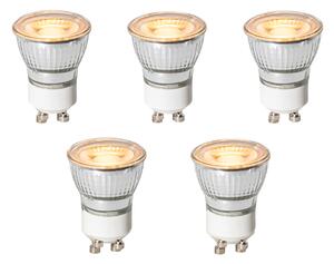Set de 5 becuri LED GU10 cu 3 trepte de intensitate luminoasă, 35 mm, 4 W, 200 lm, 2200 K