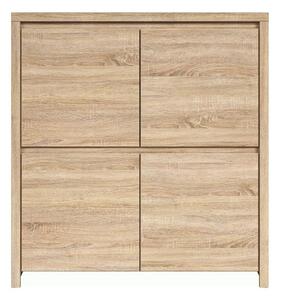 Comoda KASPIAN KOM4D, stejar sonoma, PAL melaminat, 105x41x113 cm