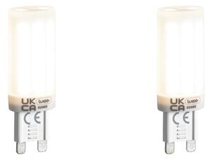 Set de 2 becuri LED G9 reglabile în 3 trepte, opal, 4,5W, 500lm, 4000K