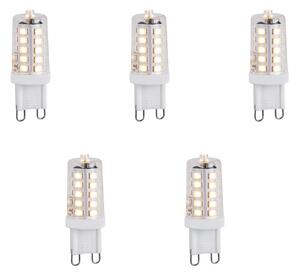 Set de 5 becuri LED G9 reglabile 1.2W 100lm 2700K