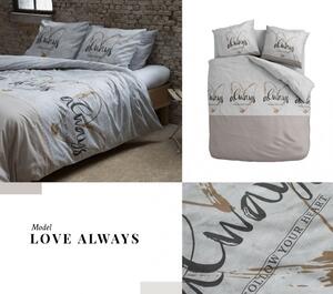 Așternuturi de pat din bumbac cu inscripția "Always follow your heart" 160 x 200 cm 160x200