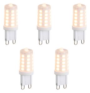 Set de 5 becuri LED G9 reglabile opal 3W 250lm 2200K