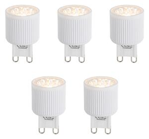 Set de 5 becuri LED G9 24mm reglabile 3W 300lm 2700K