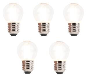 Set de 5 becuri LED cu filament cu dimmer E27 3W 250lm 2700K