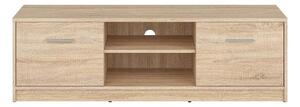Comoda TV NEPO PLUS, stejar sonoma, PAL laminat, cu 2 usi, 139x47x43 c
