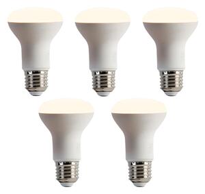 Set de 5 becuri LED E27 reglabile R63 6.2W 520lm 2700K