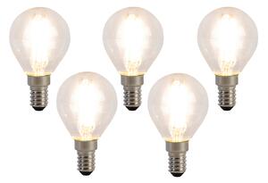 Set de 5 Becuri LED Filament E14 P45 4W 470 lm 2700K