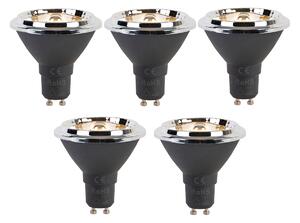 Set de 5 becuri LED GU10 reglabile AR70 6W 450lm 2700K