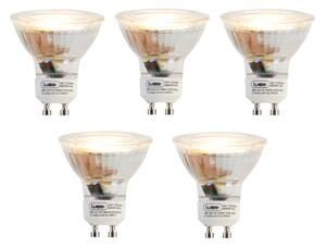 Set de 5 becuri LED GU10 reglabile în 3 trepte Kelvin 3W 180lm 2000K-2700K