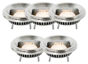 Set de 5 becuri LED G53 reglabile AR111 12W 600lm 2700K
