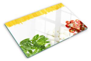 Tocător din sticlă Paste cu ierburi și roșii