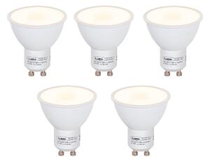 Set de 5 becuri LED GU10 cu senzor crepuscular 5W 380lm 2700K