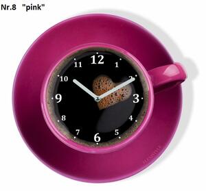 Ceas de bucătărie în formă de ceașcă de cafea Roz