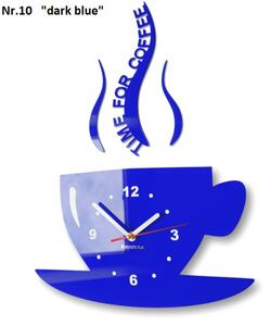 Ceas de perete "Este timpul pentru cafea" Albastru