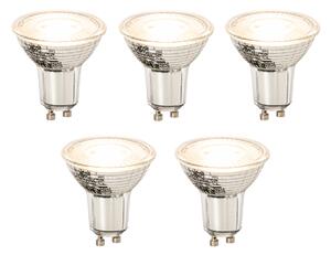 Set de 5 becuri LED GU10 reglabile 8W 650lm 2700K