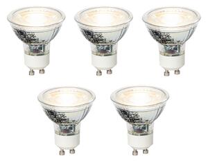 Set de 5 becuri LED GU10 reglabile 4W 310lm 3000K