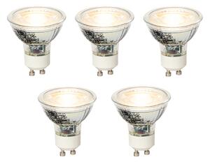 Set de 5 becuri LED GU10 reglabile 4W 300lm 2700K