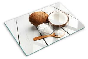 Tocător sticlă Nucă de cocos și produsele sale