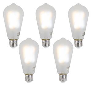 Set 5 becuri Becuri LED inteligente E27 reglabile ST64 mat 7W 806 lm 2700-6500K