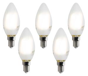 Set de 5 becuri LED Smart E14 C35 Mat 4.2W 470 lm 2700-6500K