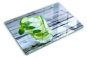 Tocător din sticlă Un cocktail răcoritor cu mentă
