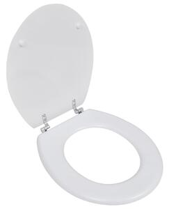 Capac WC, alb, MDF, model simplu