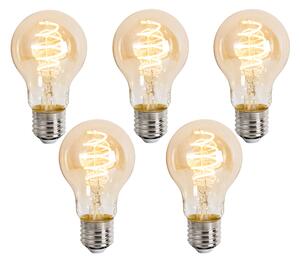 Set 5 becuri Becuri LED inteligente E27 reglabile A60 chihlimbar 4.9W 320lm 2500K