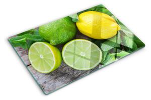 Tocător de bucătărie Lămâi și lime cu mentă