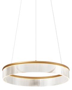 Lampă suspendată modernă alamă 59cm incl. LED cu 3 trepte de intensitate luminoasă - Anello Chandelier