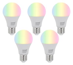 Set 5 becuri Becuri LED E27 reglabile A60 Opal 9W 806lm 2700-6500K