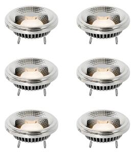Set de 6 becuri LED G53 reglabile 111mm 12W 600 lm 2700K