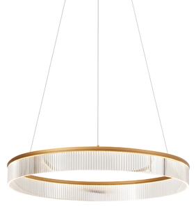 Lampa suspendată modernă alamă 78cm incl. LED cu 3 trepte de intensitate luminoasă - Anello Chandelier