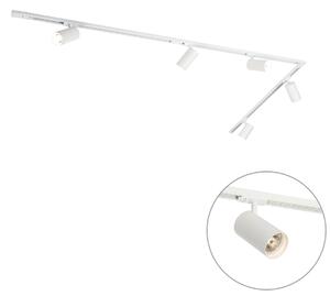 Sistem de iluminat cu șină modern cu 5 spoturi albe monofazate GU10 70mm - Iconic Jeana Luxe
