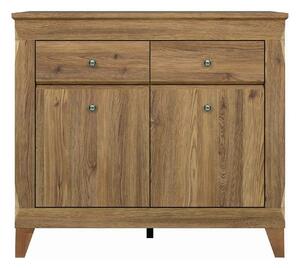 Comoda BERGEN KOM2D2S, stejar auriu, PAL, 110x47x98 cm