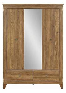 Dulap cu 3 usi si 2 sertare BERGEN, stejar zada Sibiu, PAL, 144x63x202