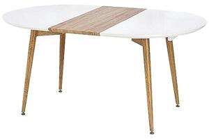 Masa extensibila CALIBER, alb/stejar, 160/200x90x76 cm