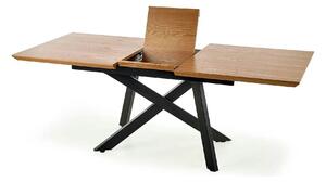 Masa extensibila Capital, stejar auriu/negru, 160/200x90x76 cm