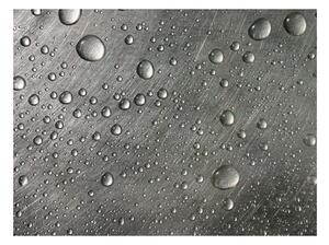 Fototapet - Steel surface with water drops