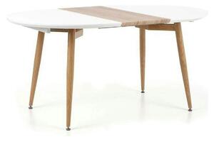 Masa extensibila EDWARD, alb/stejar San Remo, 120/200x100x75 cm