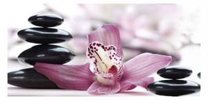 Panou bucatarie, protectie plita, aragaz, antistropire, print UV model Orhidee 9, 60x50 cm